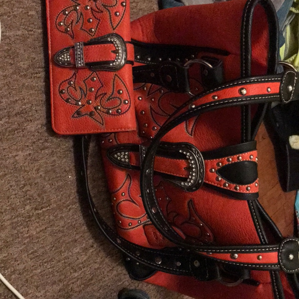 P&G. Purse and wallet. Orange